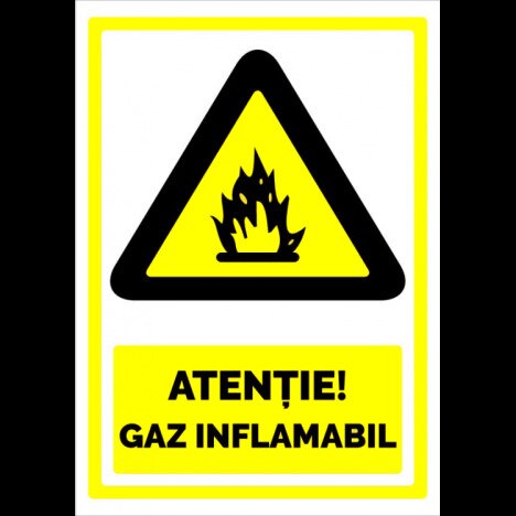 Semn pentru atentie gaz inflamabil